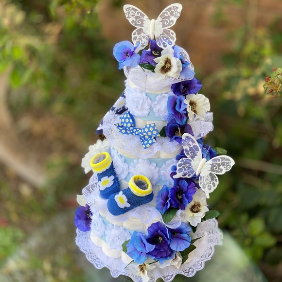 Butterfly Diaper Cake Easter Diaper Cake